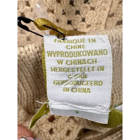 House of Harlow 1960 Crochet Button‑Down Women's Blouse- Size: L - Picture 8 of 10